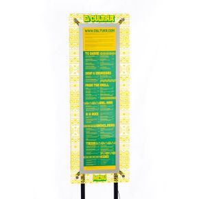 Crystallite Printed Vertical Menu stand